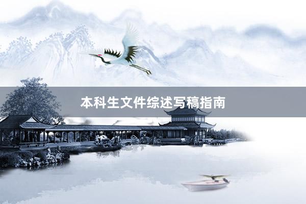 本科生文件综述写稿指南